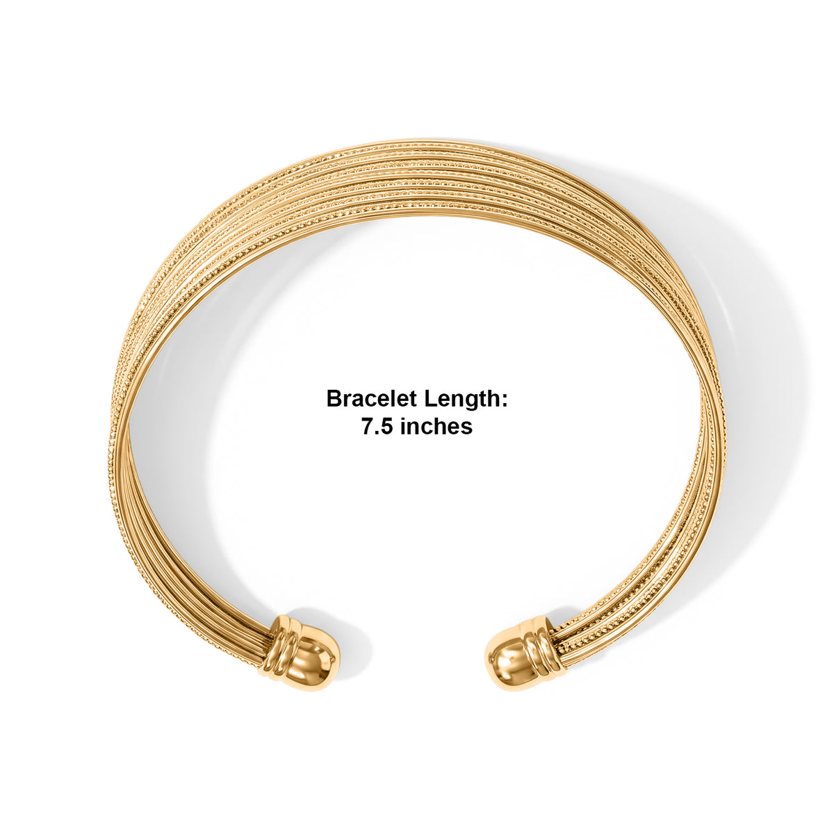 Set of 2 - Cuff Bangle (Size 7-7.5) &amp; Adjustable Ring (Size - O to Q) 4521624 4