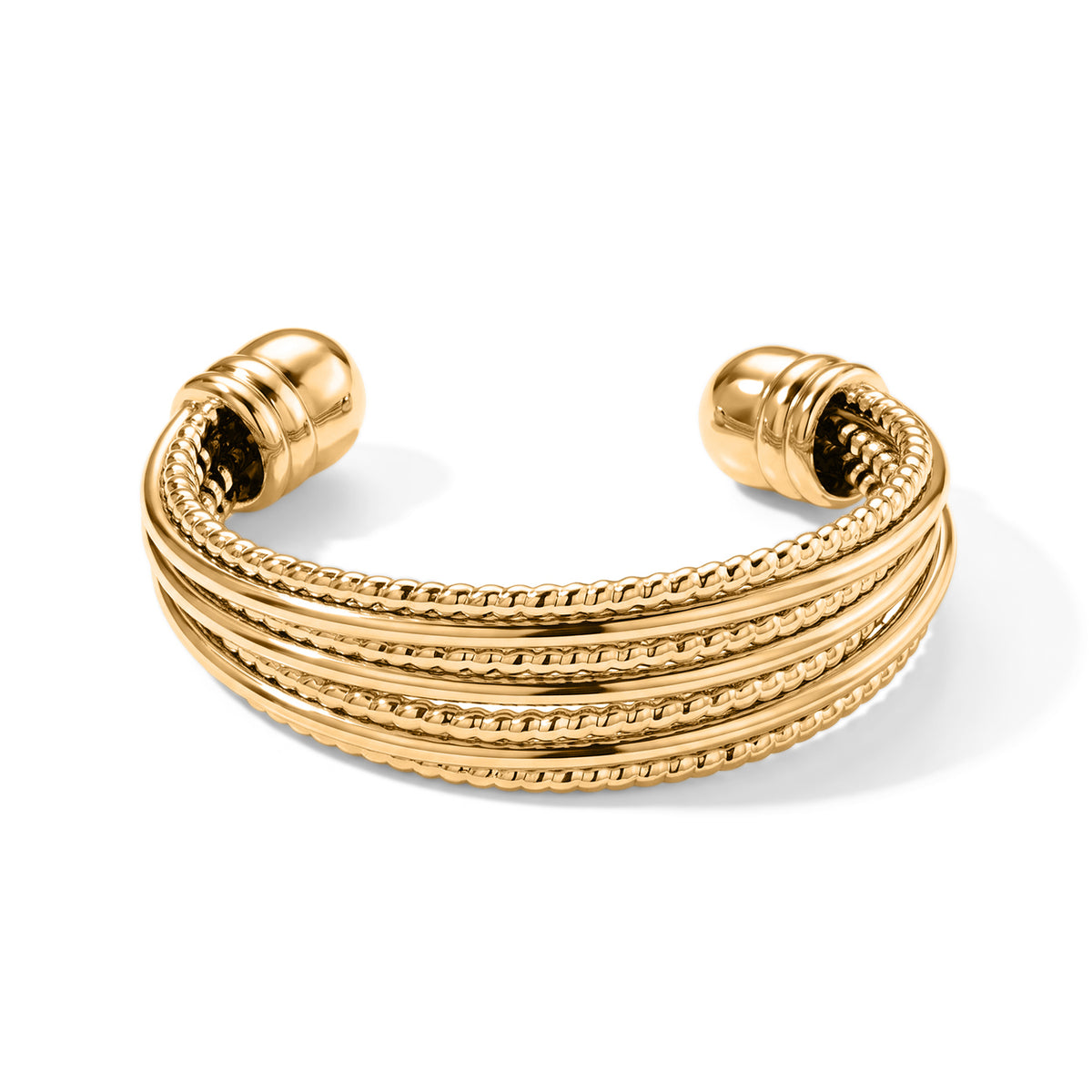 Set of 2 - Cuff Bangle (Size 7-7.5) &amp; Adjustable Ring (Size - O to Q) 4521624 5