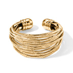 2 Piece Set -  Cuff Bangle and Fancy Ring Pure Yellow Brass_4521626_5