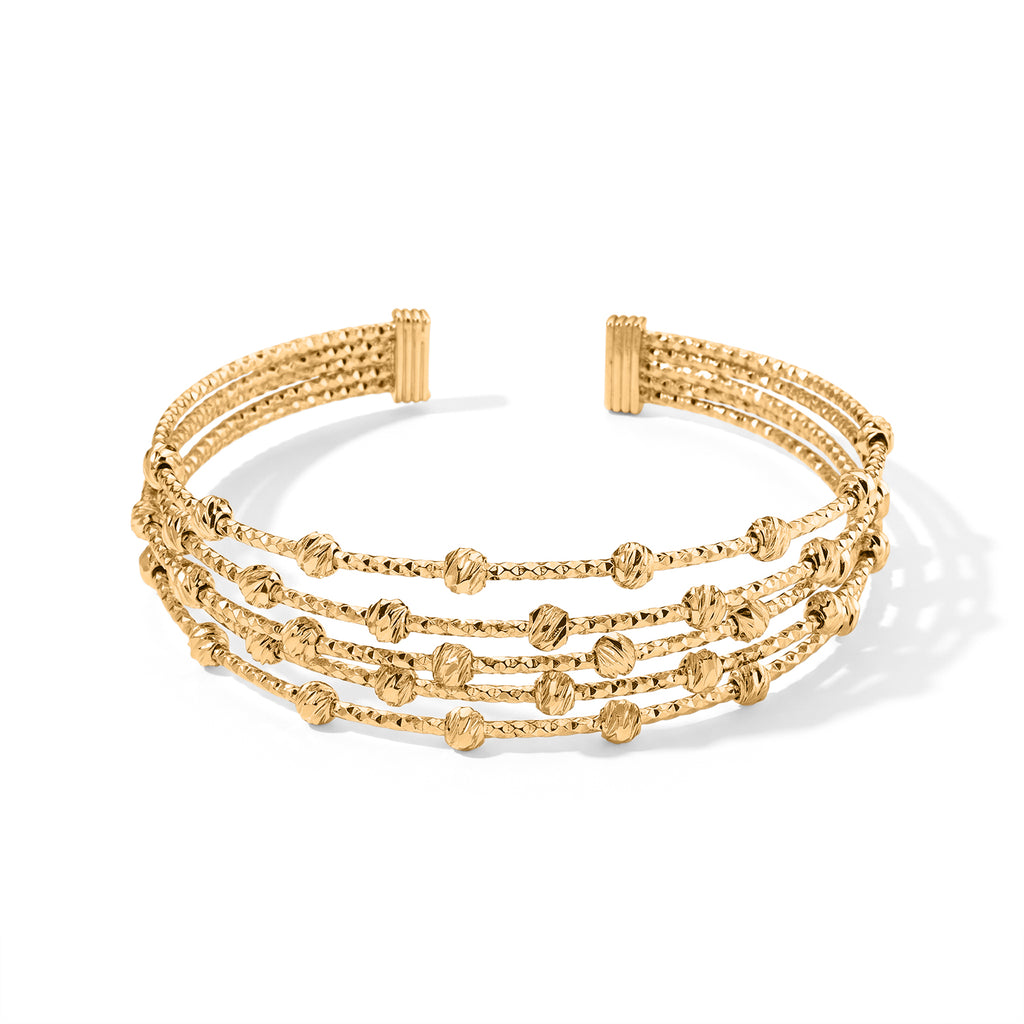 2 Piece Set -  Cuff Bangle and Fancy Ring Pure Yellow Brass_4521628_2