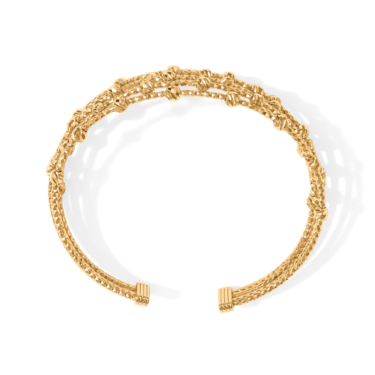 Manhattan Close Out - Multi-Strand Cuff Bangle (Size 7-7.5) &amp; Adjustable Ring (Size - S to U) Set 4521628 4