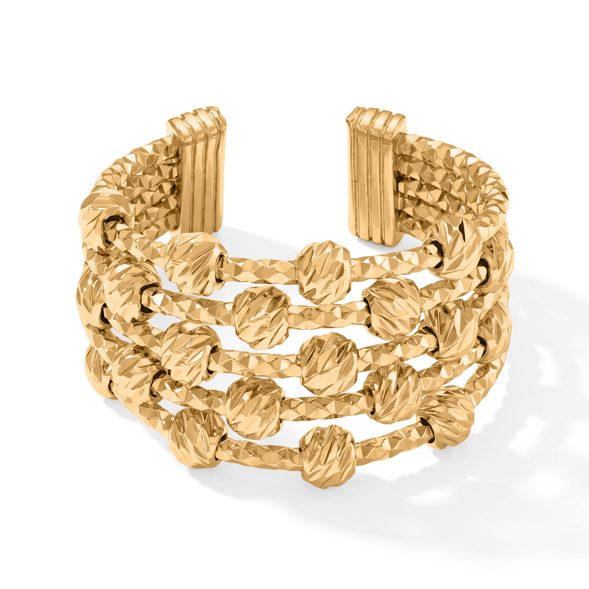Manhattan Close Out - Multi-Strand Cuff Bangle (Size 7-7.5) &amp; Adjustable Ring (Size - S to U) Set 4521628 5