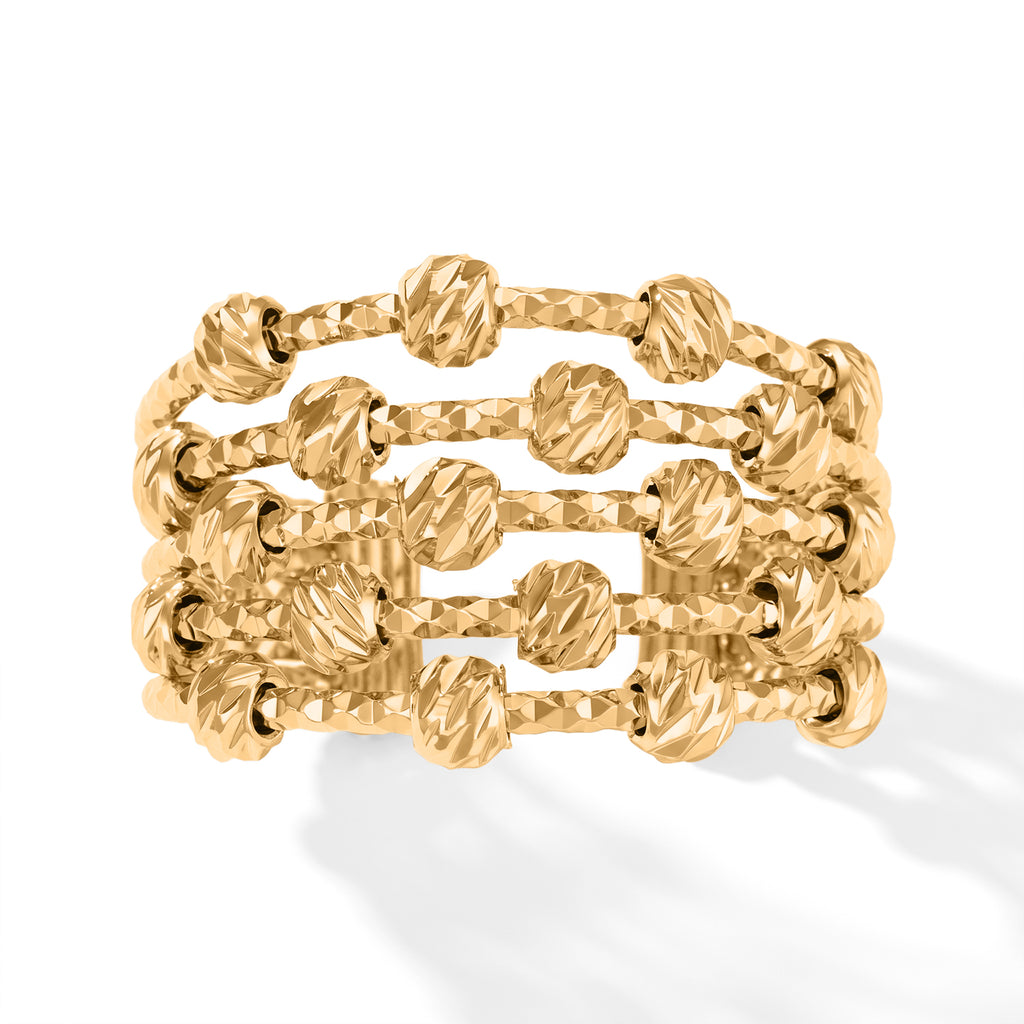 2 Piece Set -  Cuff Bangle and Fancy Ring Pure Yellow Brass_4521628_7