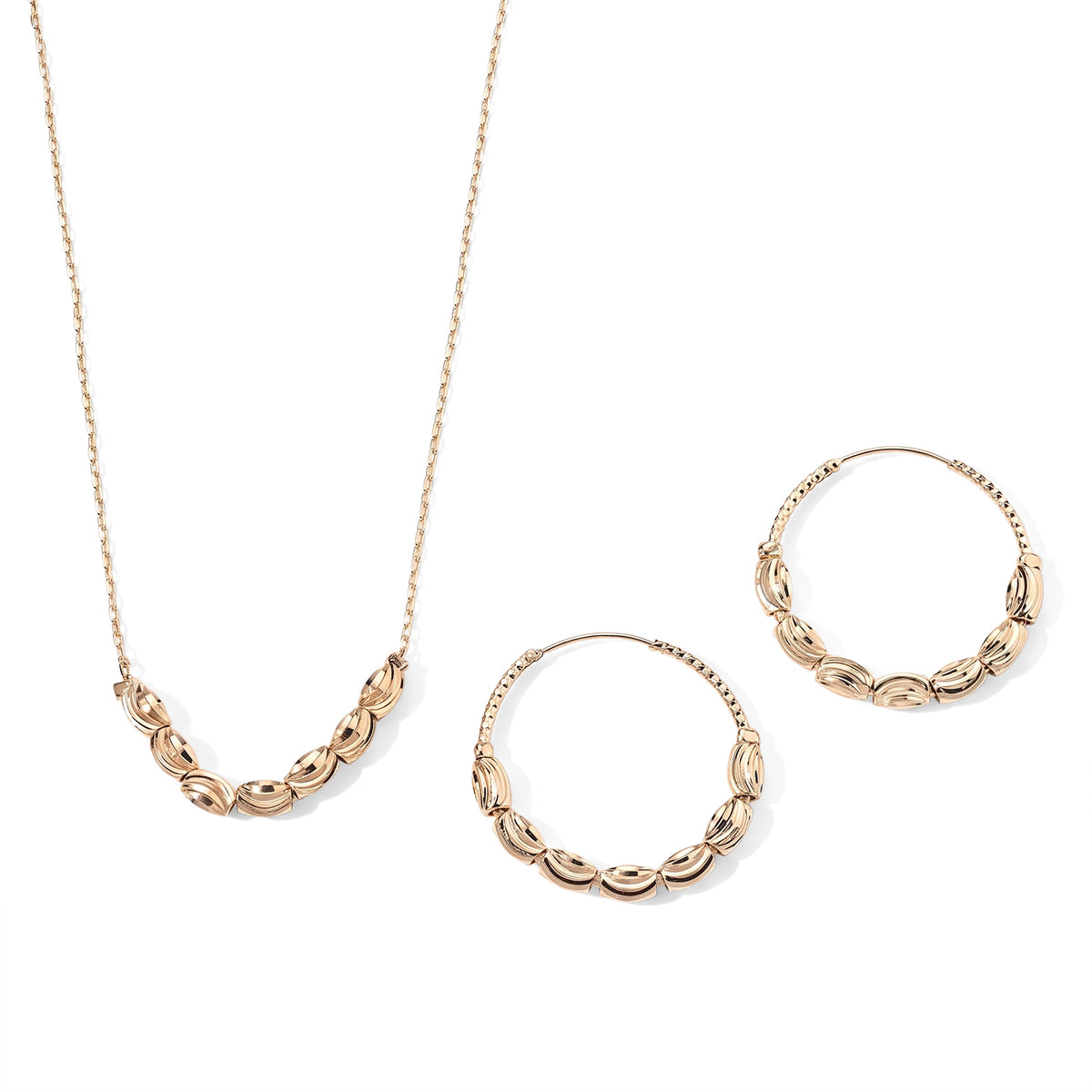 Set of 2 - Necklace and Twisted Hoop Earring 4521641 0
