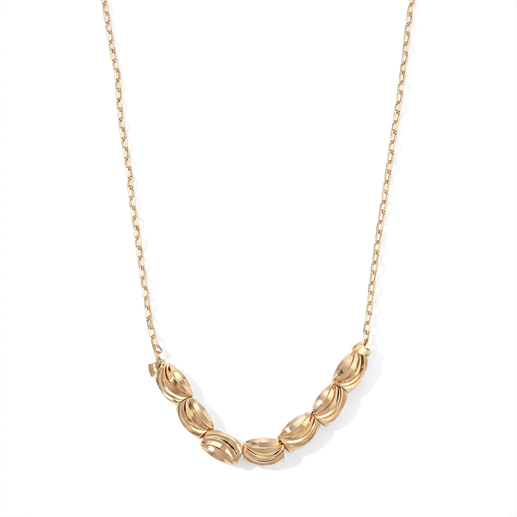 2 Piece Set -  Fancy Necklace and Fancy Earring Pure White Brass_4521641_2