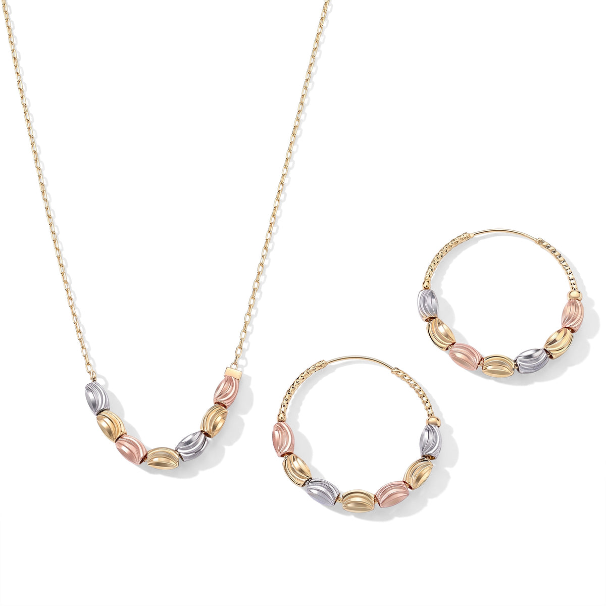 Set of 2 - Necklace and Twisted Hoop Earring 4521643 0