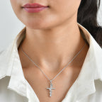 GP - Blue Sapphire Pendant with Chain (Size 20) in Platinum Overlay Sterling Silver_4521997_1