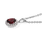 D'Joy - Rhodolite Garnet & White Zircon Pendant in Platinum Overlay Sterling Silver with Chain (Size 20) 1.75 Ct._4522012_2