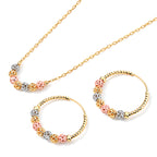 Close Out Deal- Designer Inspired Set of 2 - Necklace (Size - 18) & Hoop Earring_4522481_1
