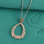 Champagne Diamond  Kanchanaburi Blue Sapphire Pendant with Torn Chain 19DC (Size 20) in 18K RG Vermeil Sterling Silver 0.47 ct  0.560  Ct._4523412_1