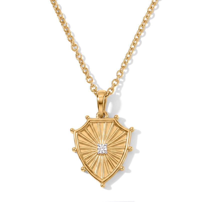 Luxuriant - Lab Grown Diamond (SI/G-H) Pendant with Chain (Size 20) in Yellow Gold Plated Sterling Silver_4523923