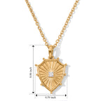 Luxuriant - Lab Grown Diamond (SI/G-H) Pendant with Chain (Size 20) in Yellow Gold Plated Sterling Silver_4523923_4