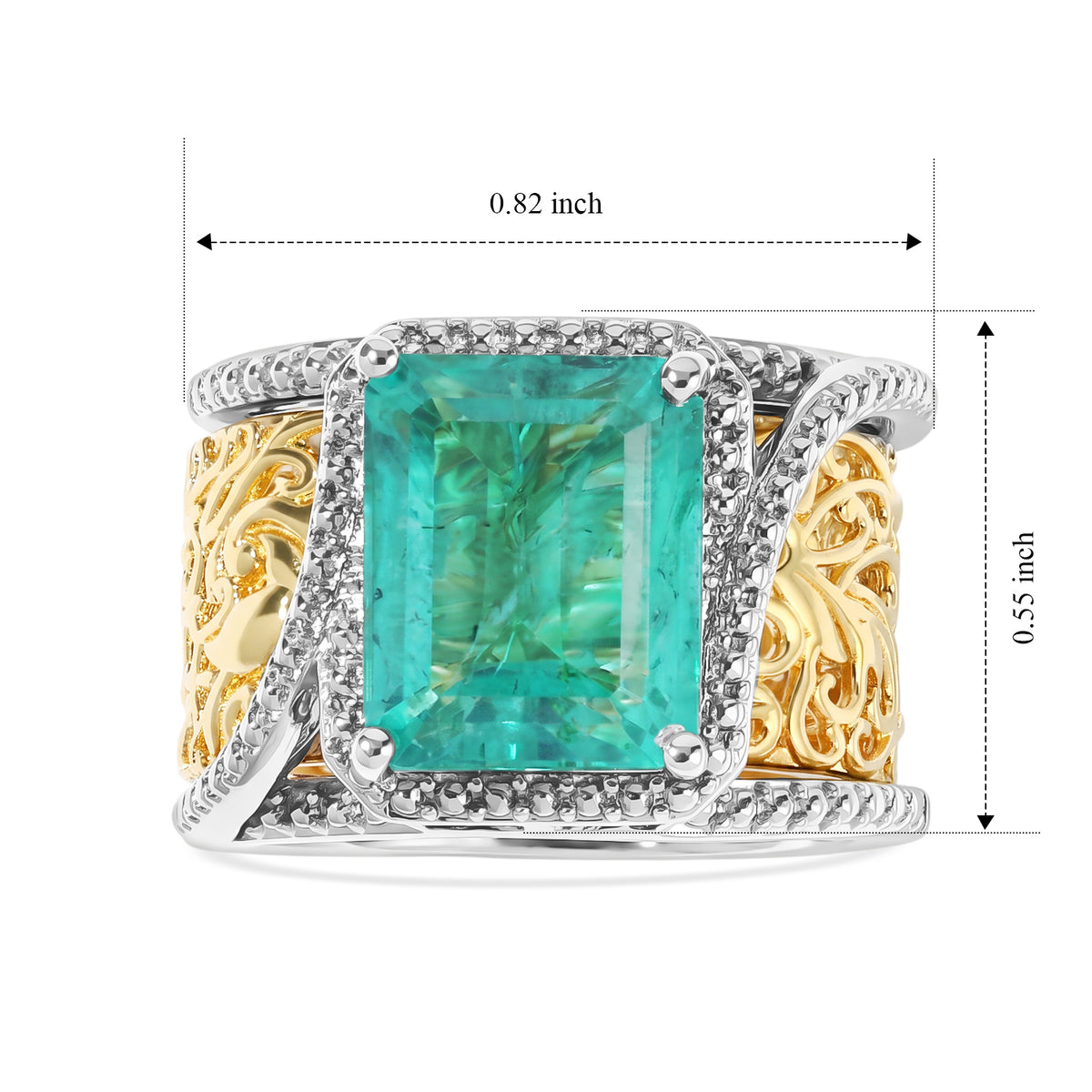 Colombian Colour Emeraldine Quartz Stackable Ring 3.90 Ct. V32665909 7