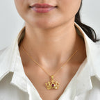 D'Joy - AAA African Ruby Pendant with Chain (Size 20) in Yellow Gold Plated Sterling Silver 1.35 Ct._4524973_1