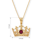 D'Joy - AAA African Ruby Pendant with Chain (Size 20) in Yellow Gold Plated Sterling Silver 1.35 Ct._4524973_4