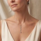 Lucy Q - Lab Grown Diamond (SI/G-H) Pendant with Chain (Size 20) in Rhodium Overlay Sterling Silver 0.25 Ct._4526900_2