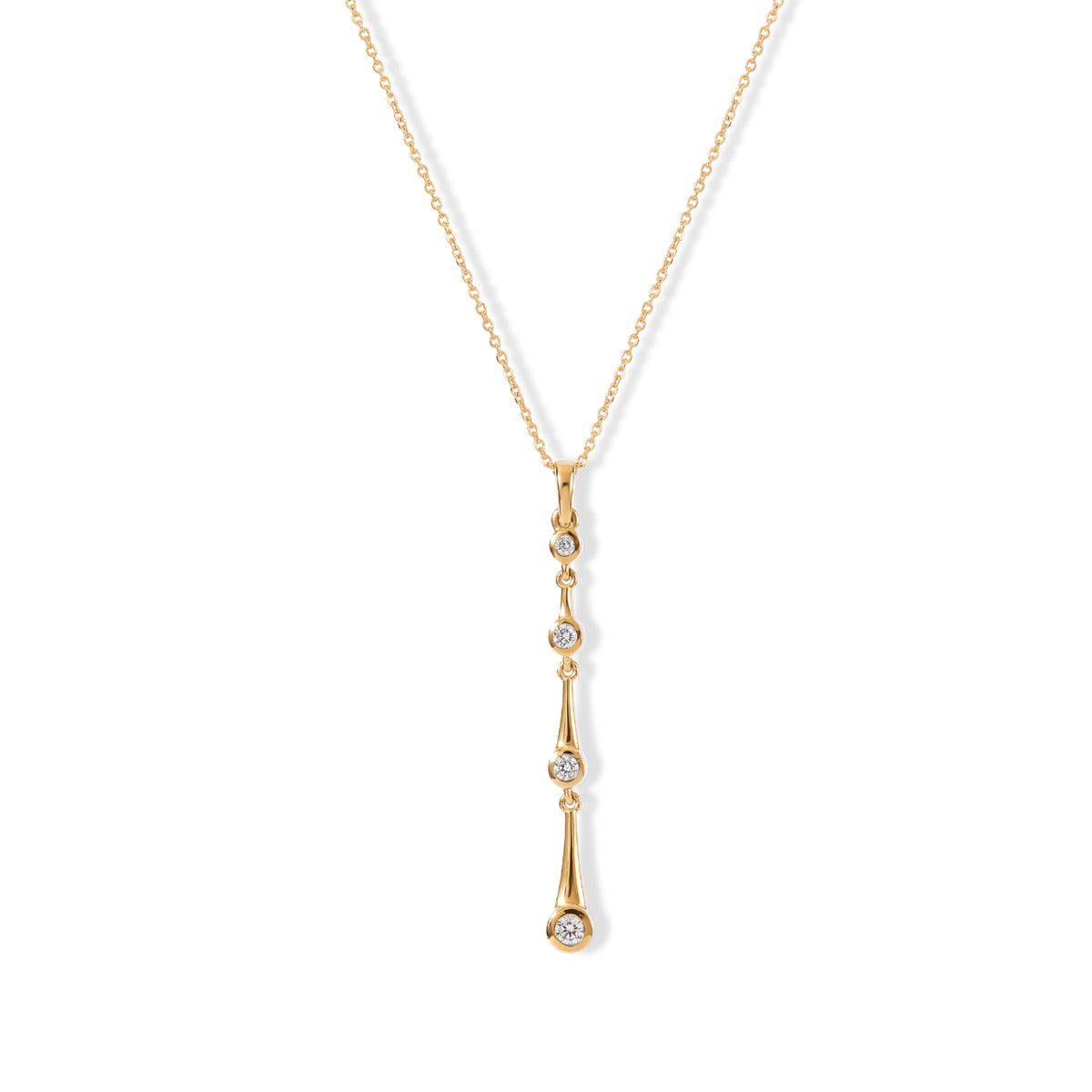 Lucy Q - Lab Grown Diamond (SI-G-H) Pendant with Chain (Size 20) in 18K Vermeil Yellow Gold Plated Sterling Silver 0.25 Ct. 4526906 0