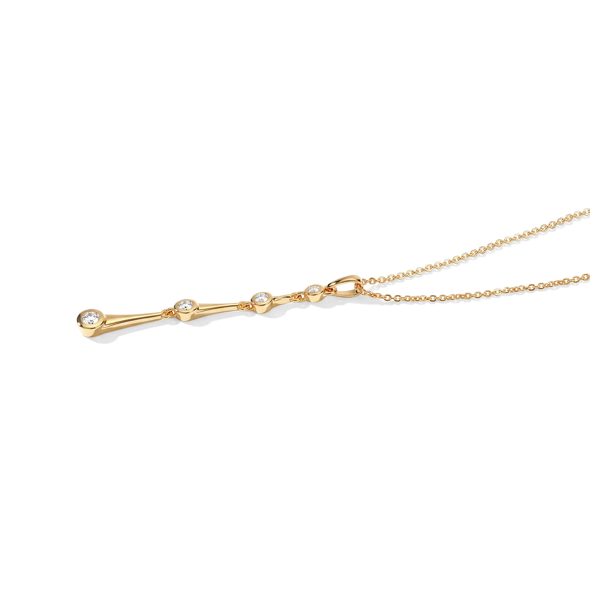 Lucy Q - Lab Grown Diamond (SI-G-H) Pendant with Chain (Size 20) in 18K Vermeil Yellow Gold Plated Sterling Silver 0.25 Ct. 4526906 3