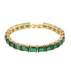 3 Piece Set -  Green Cubic Zirconia Bracelet,Earring,Pendant with Chain (Size 20) 8.20ct  8.200  Ct._4527090_2