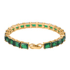 3 Piece Set -  Green Cubic Zirconia Bracelet,Earring,Pendant with Chain (Size 20) 8.20ct  8.200  Ct._4527090_3