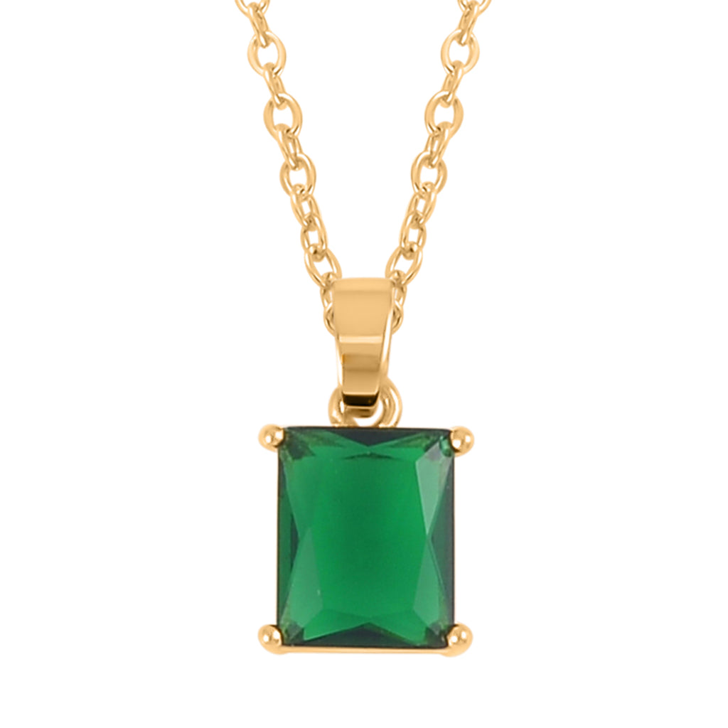 3 Piece Set -  Green Cubic Zirconia Bracelet,Earring,Pendant with Chain (Size 20) 8.20ct  8.200  Ct._4527090_4