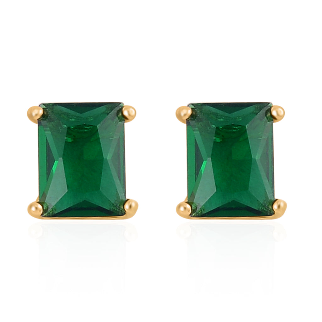 3 Piece Set -  Green Cubic Zirconia Bracelet,Earring,Pendant with Chain (Size 20) 8.20ct  8.200  Ct._4527090_6