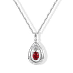 Luxuriant - Lab Created Padparadscha Sapphire & White Zircon Pendant in Platinum Overlay Sterling Silver with Chain (Size 20) 1.32 Ct._4527404