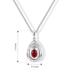 Luxuriant - Lab Created Padparadscha Sapphire & White Zircon Pendant in Platinum Overlay Sterling Silver with Chain (Size 20) 1.32 Ct._4527404_3