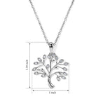 White Diamond Pendant with Chain (Size 20) Stainless Steel  0.005  Ct._4528713_4