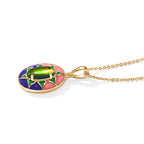 D'Joy - Ammolite Pendant with Chain (Size 20) in 18K Vermeil Yellow Gold Plated Sterling Silver 1.30 Ct._4530476_3