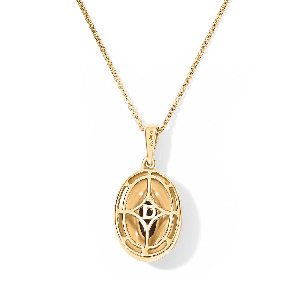 D'Joy - Ammolite Pendant with Chain (Size 20) in 18K Vermeil Yellow Gold Plated Sterling Silver 1.30 Ct. 4530476 4