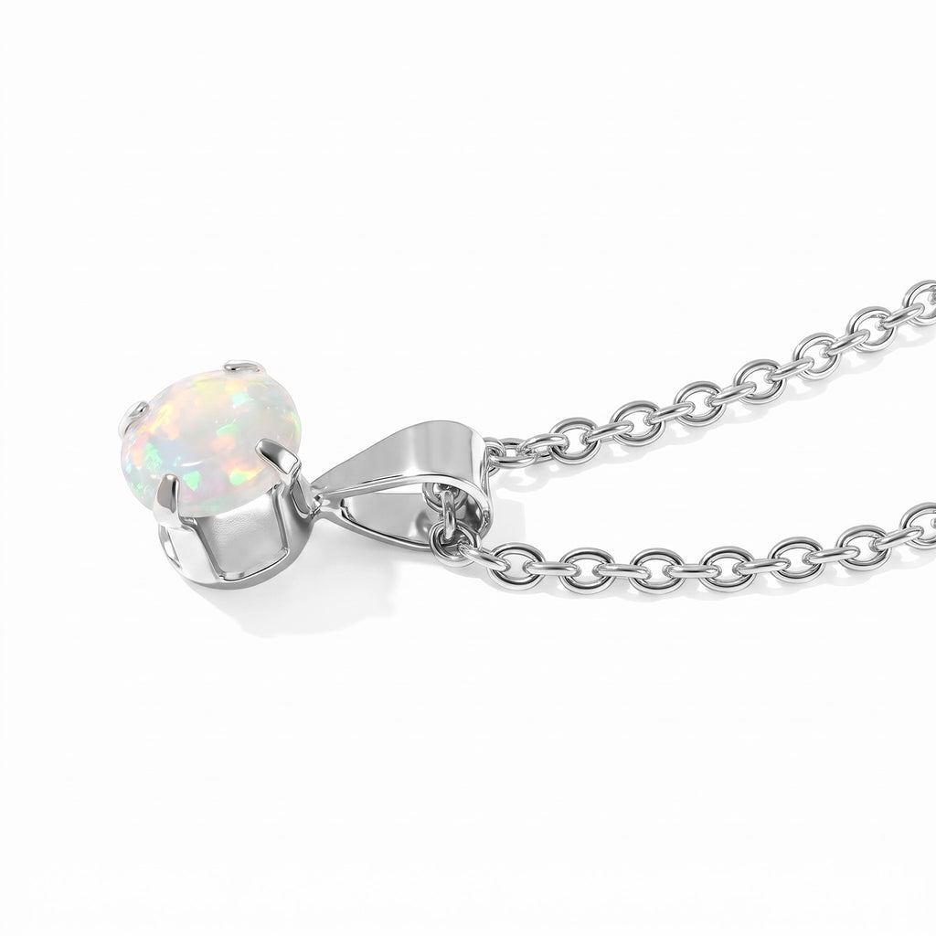 Ethiopian Opal Pendant with Chain (Size 20) in Platinum Overlay Sterling Silver  0.600  Ct._4531225_3