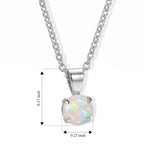 Ethiopian Opal Pendant with Chain (Size 20) in Platinum Overlay Sterling Silver  0.600  Ct._4531225_4