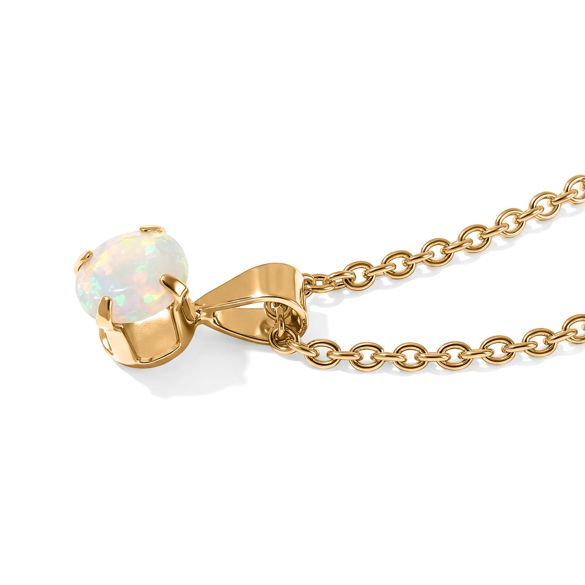 Ethiopian Opal Pendant with Chain (Size 20) Mix Metal  0.600  Ct. 4531228 3