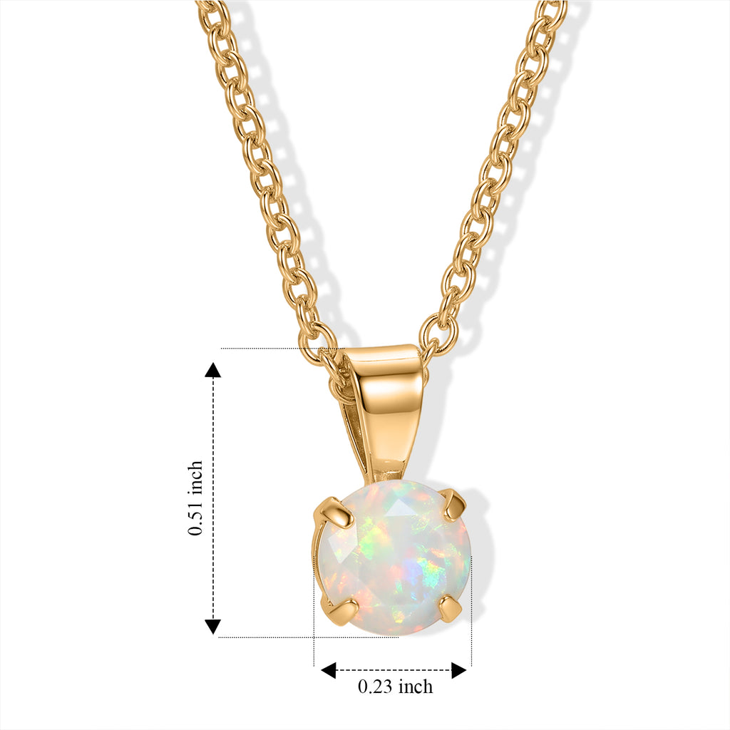Ethiopian Opal Pendant with Chain (Size 20) Mix Metal  0.600  Ct._4531228_4