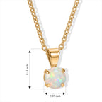 Ethiopian Opal Pendant with Chain (Size 20) Mix Metal  0.600  Ct._4531228_4