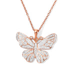 EverTrue - Natural White Diamond Pendant with Chain (Size 20) in Rose Gold Tone_4532250