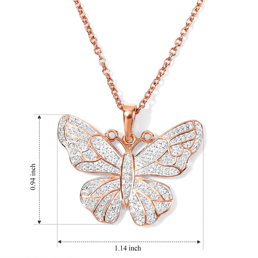 EverTrue - Natural White Diamond Pendant with Chain (Size 20) in Rose Gold Tone_4532250_4