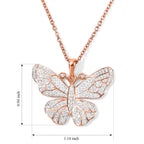 EverTrue - Natural White Diamond Pendant with Chain (Size 20) in Rose Gold Tone_4532250_4