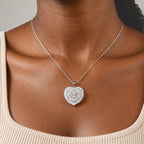 Moissanite Firecracker Heart Pendant with Chain (Size 20) in Rhodium Overlay Sterling Silver 2.80 Ct._4532285_1