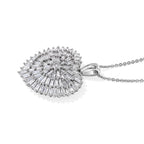 Moissanite Firecracker Heart Pendant with Chain (Size 20) in Rhodium Overlay Sterling Silver 2.80 Ct._4532285_3