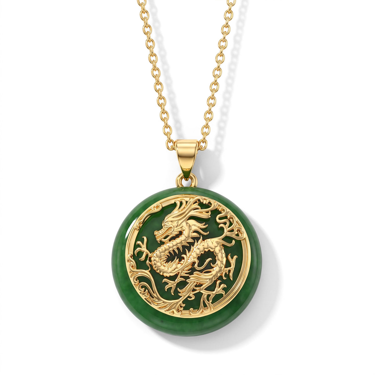Dyed Green Jade Pendant with Chain (Size 20) Stainless Steel  22.000  Ct. 4532533 0