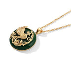 Dyed Green Jade Pendant with Chain (Size 20) Stainless Steel  22.000  Ct._4532534_2
