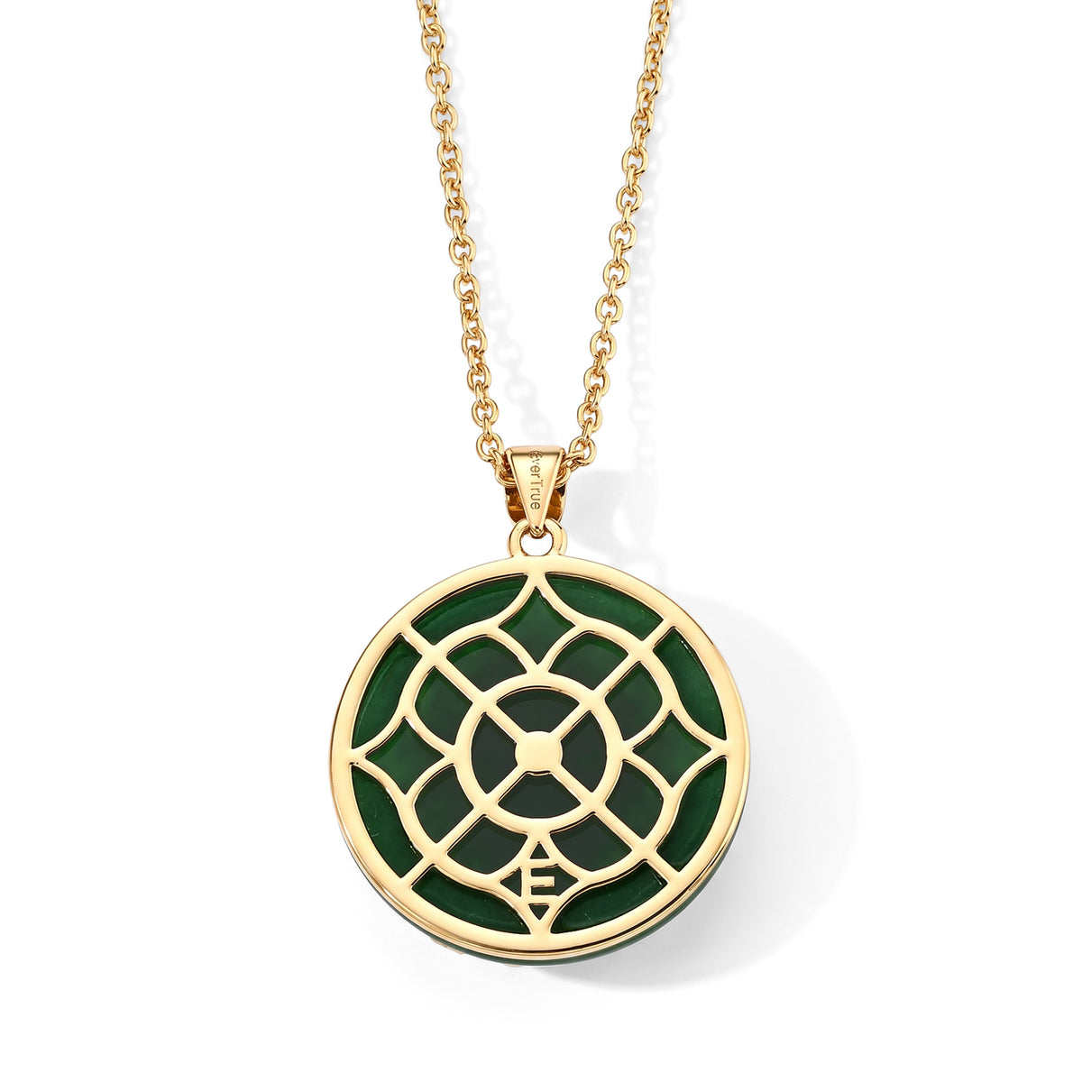 Dyed Green Jade Pendant with Chain (Size 20) Stainless Steel  22.000  Ct. 4532534 3
