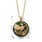 Dyed Green Jade Pendant with Chain (Size 20) Stainless Steel  22.000  Ct._4532534_4