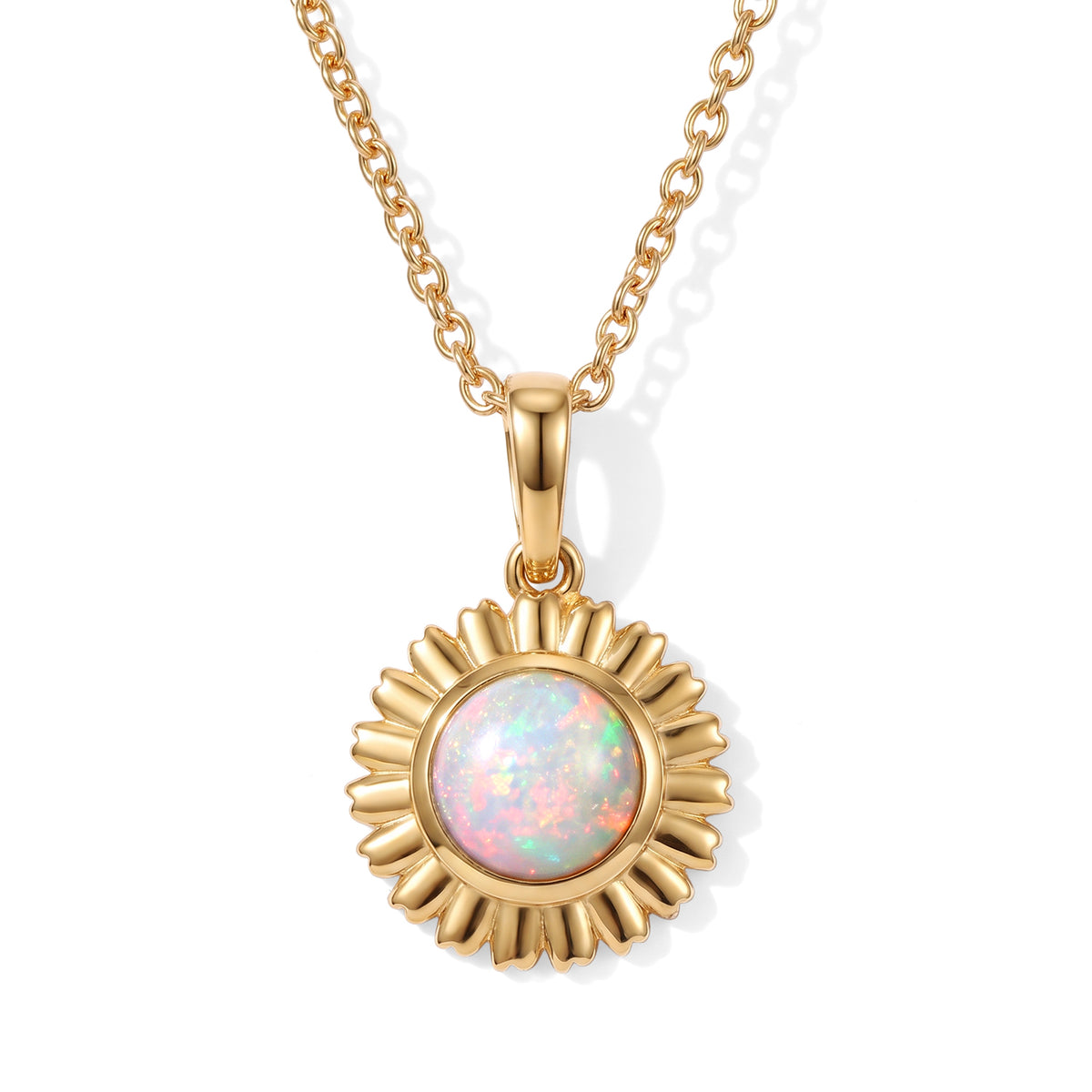 Ethiopian Opal Pendant with Chain (Size 20) Mix Metal  0.930  Ct. 4532632 0