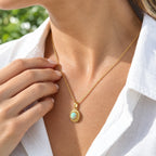 Ethiopian Opal Pendant with Chain (Size 20) Mix Metal  0.930  Ct._4532632_2