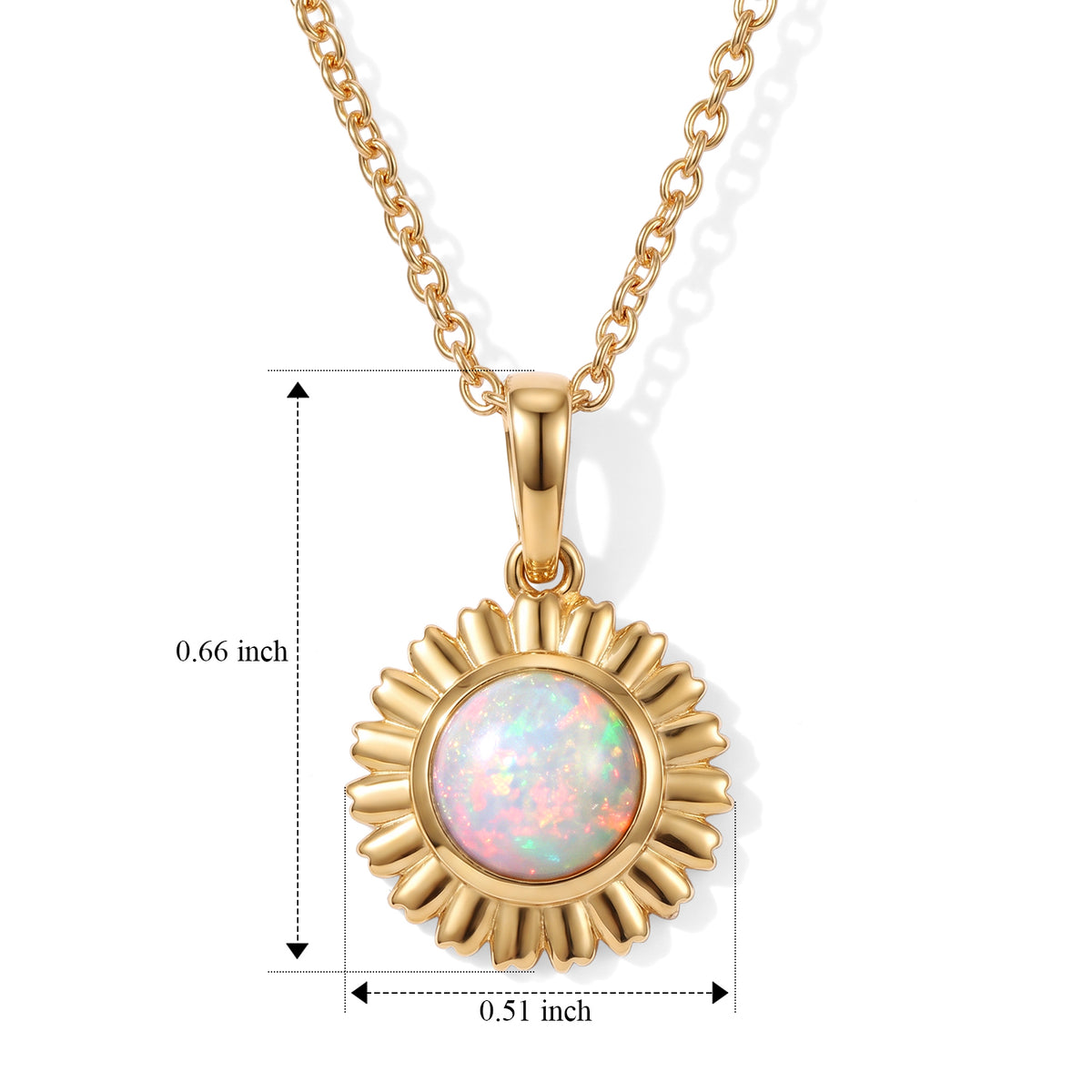 Ethiopian Opal Pendant with Chain (Size 20) Mix Metal  0.930  Ct. 4532632 5