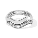 Set of 2 - Luxuriant Lab Grown Diamond (SI/G-H) Stackable Ring in Rhodium Overlay Sterling Silver_4532977