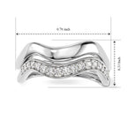 Set of 2 - Luxuriant Lab Grown Diamond (SI/G-H) Stackable Ring in Rhodium Overlay Sterling Silver_4532977_5